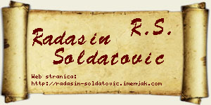Radašin Soldatović vizit kartica
